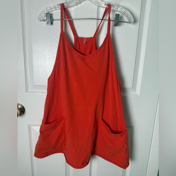 Free People Hot Shot Mini Dress in Scarlett Orange S - Picture 2 of 7